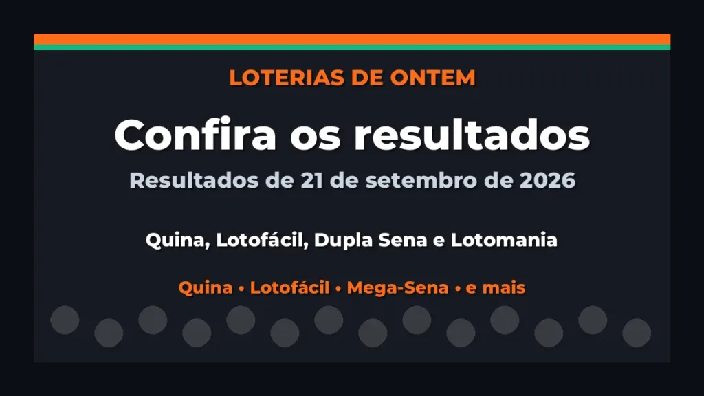 Confira o Resultado da Quina, Lotofácil de ontem e outras loterias