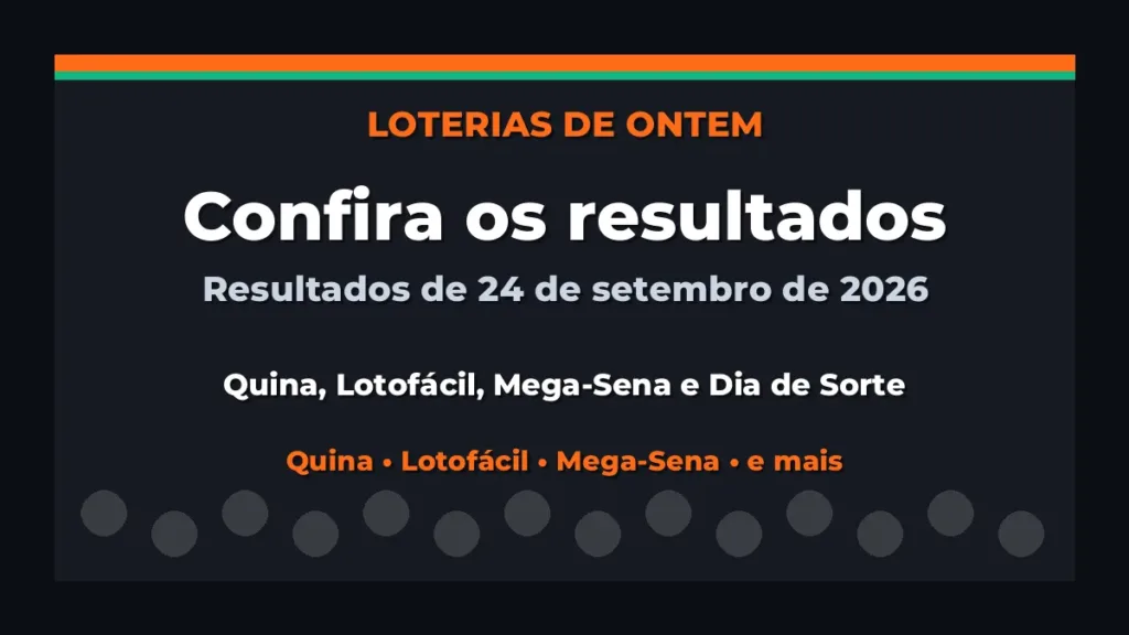 Confira o Resultado da Quina, Lotofácil de ontem e outras loterias