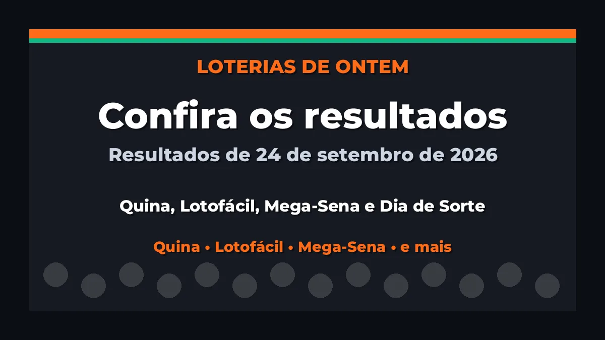 Confira o Resultado da Quina, Lotofácil de ontem e outras loterias